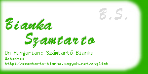 bianka szamtarto business card